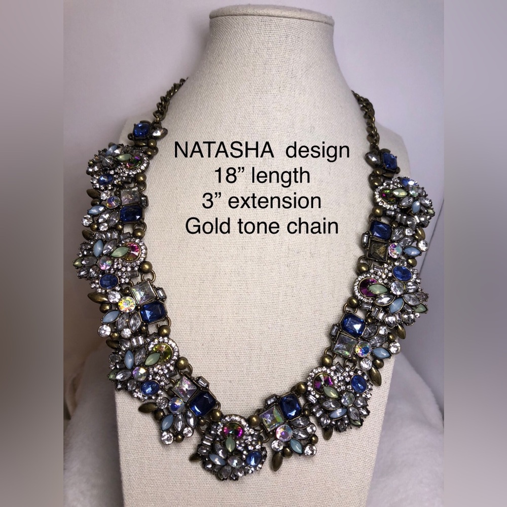 Natasha Couture Floral Necklace + Bonus - Picture 2 of 14